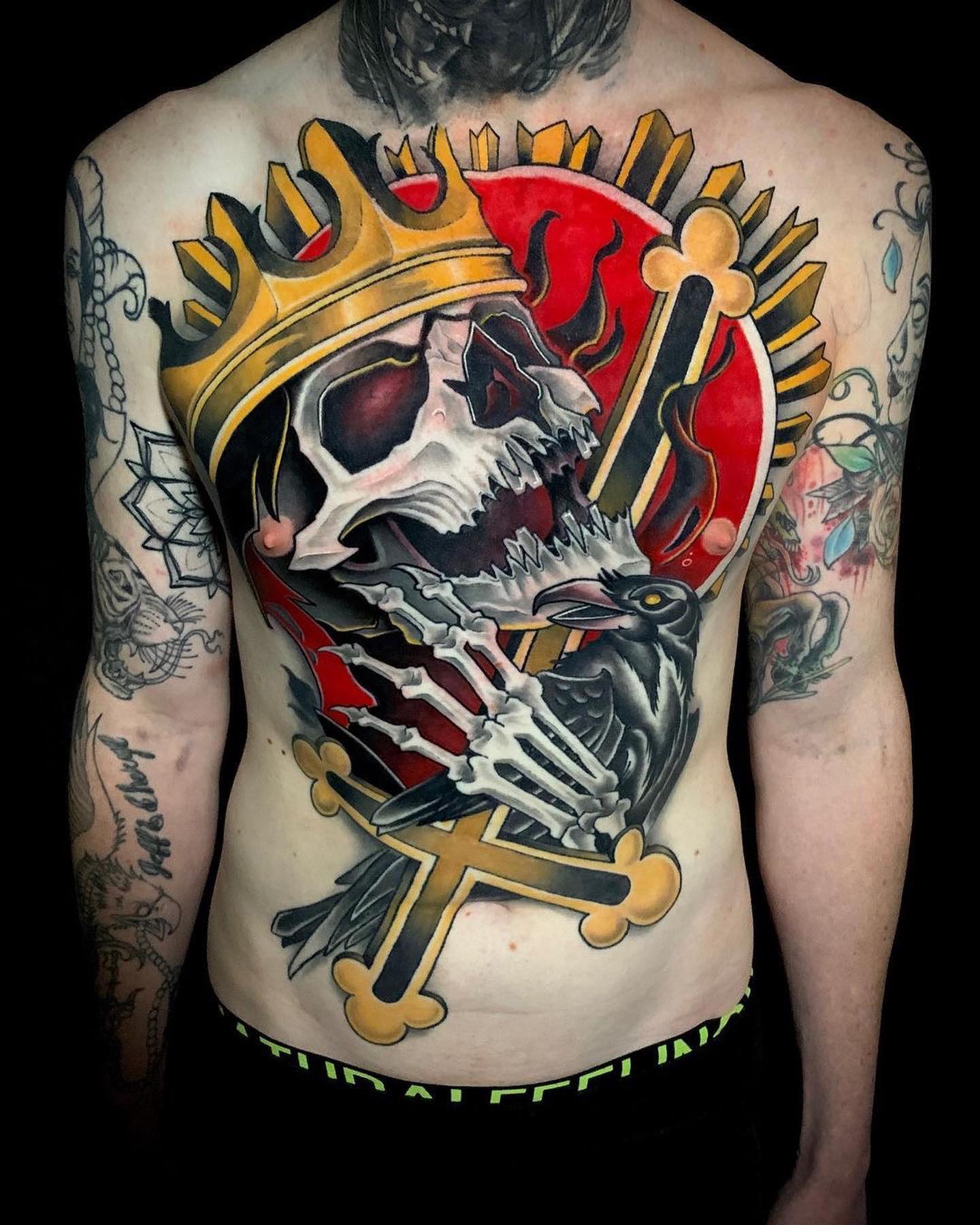 30 Full Back Skull Tattoos - Skullspiration